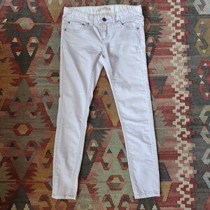 Free People Mid Rise Skinny Jeans Stone White Size 26